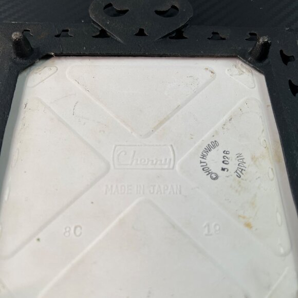 VTG Holt Howard Flower Tile Green Brown Metal Trivet 1970s Japan Ceramic Kitsch - Picture 6 of 15